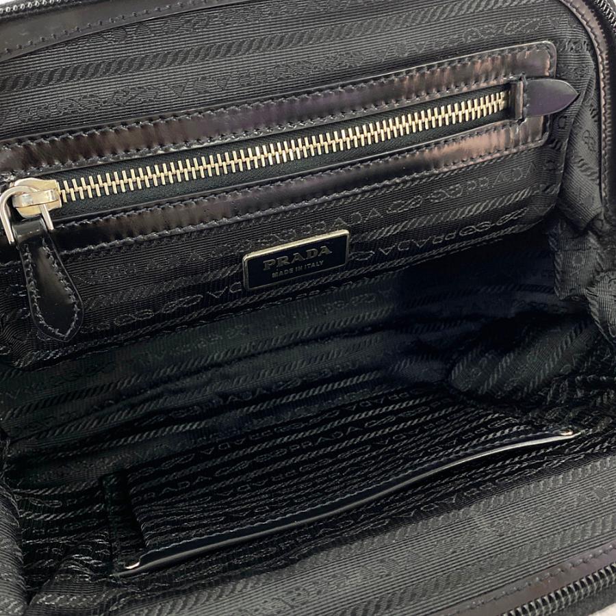 PRADA（プラダ） ナイロン レザー ハンドバッグ/BR3486/ブラック/PRADA