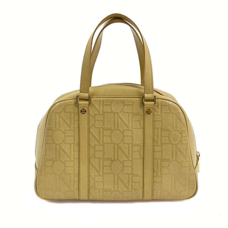 CELINE ベージュ ロゴパターン ハンドバッグ CELINE（セリーヌ） ロゴエンボスハンドバッグ/CE00/12/ベージュ