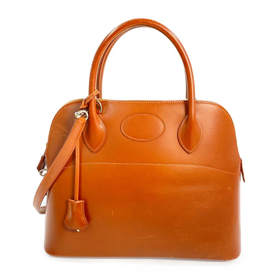 【セール】 HERMES エルメス ボリード31　ブラウン　ストラップ付　ハンド HERMES（エルメス） ボリード31・ハンドバッグ/ブラウン/HERMES 翌日