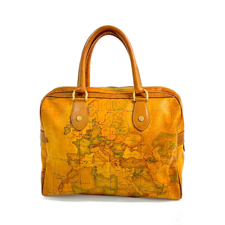 PRIMA CLASSE プリマクラッセ 地図柄・ハンドバッグ/ブラウン/PRIMA