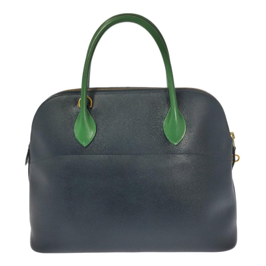 HERMES（エルメス） ボリード35・バイカラー ハンドバッグ/ネイビー