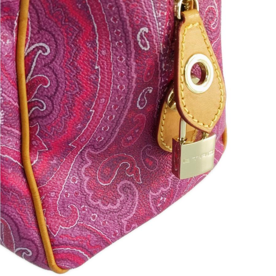 ETRO（エトロ） PVC レザー ペイズリー キー付 ミニボストン
