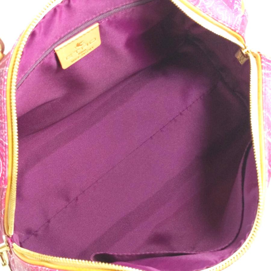 ETRO（エトロ） PVC レザー ペイズリー キー付 ミニボストン