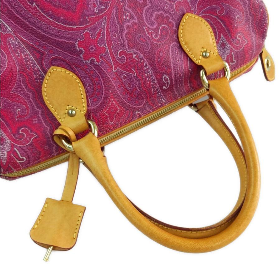 ETRO（エトロ） PVC レザー ペイズリー キー付 ミニボストン