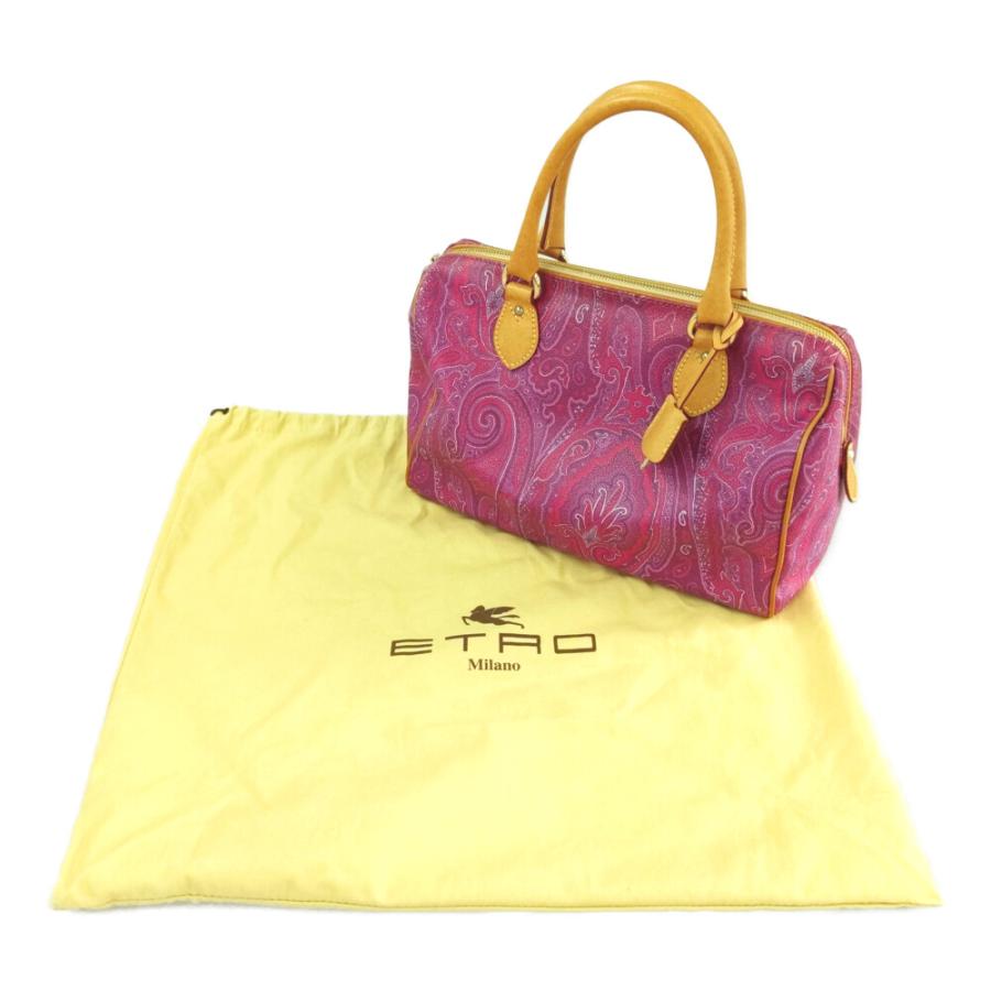 ETRO（エトロ） PVC レザー ペイズリー キー付 ミニボストン