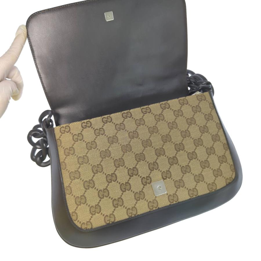 GUCCI グッチ GGキャンバス・プラチェーン ハンドバッグ ワン GUCCI グッチ GGキャンバス・プラチェーン ハンドバッグ ワン