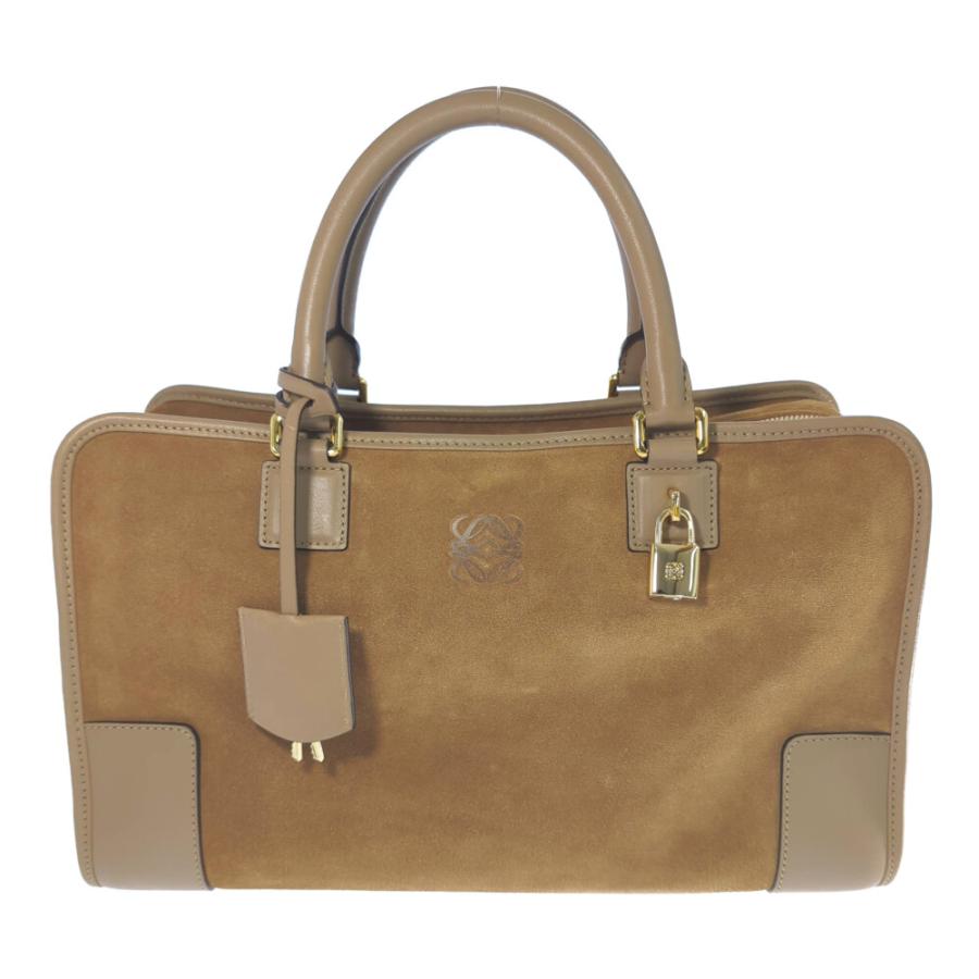 LOEWEアマソナブラウン スエード ミニボストンバッグ36 LOEWEアマソナブラウン スエード ミニボストンバッグ36
