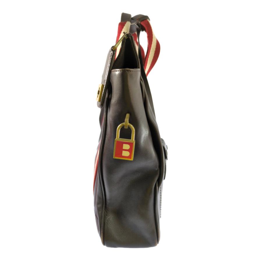 Bally（バリー） バリーストライプバッグ ブラウン /b260429/613364 