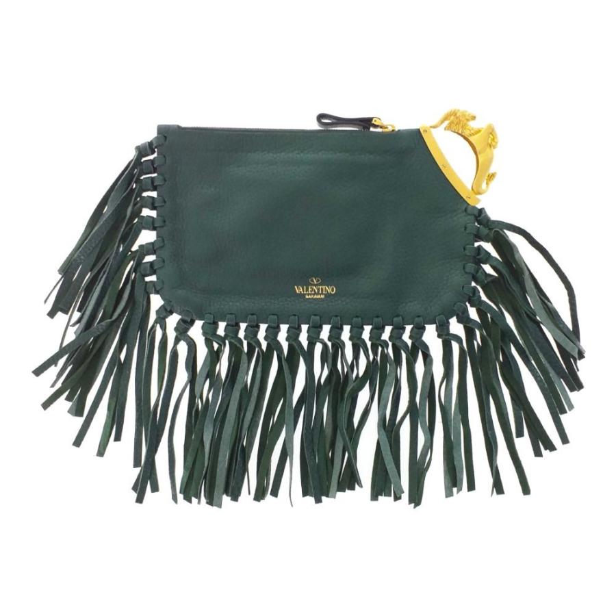 ヴァレンティノガラヴァーニ 山羊・星座モチーフフリンジレザー  