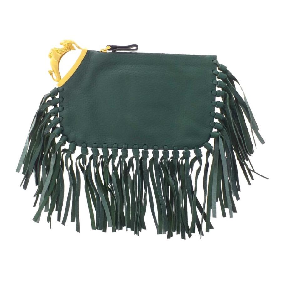 ヴァレンティノガラヴァーニ 山羊・星座モチーフフリンジレザー  