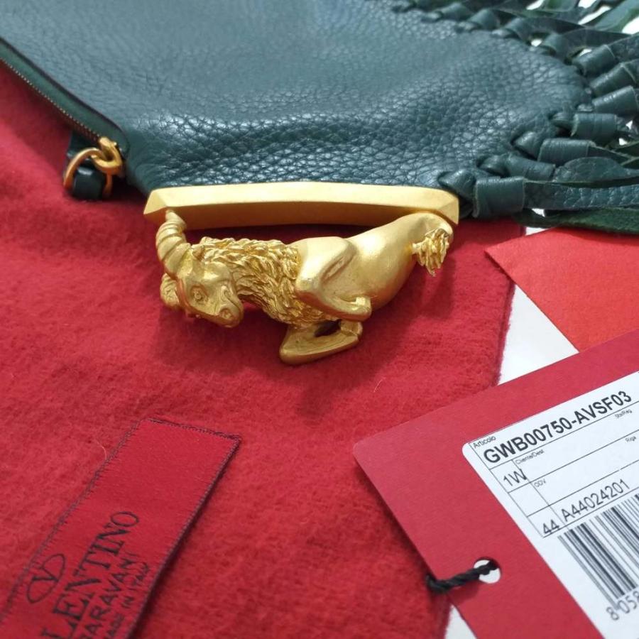 ヴァレンティノガラヴァーニ 山羊・星座モチーフフリンジレザー  