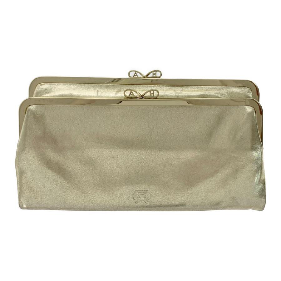 アニヤハインドマーチ リボンがま口クラッチバッグ・カクテルバッグ  