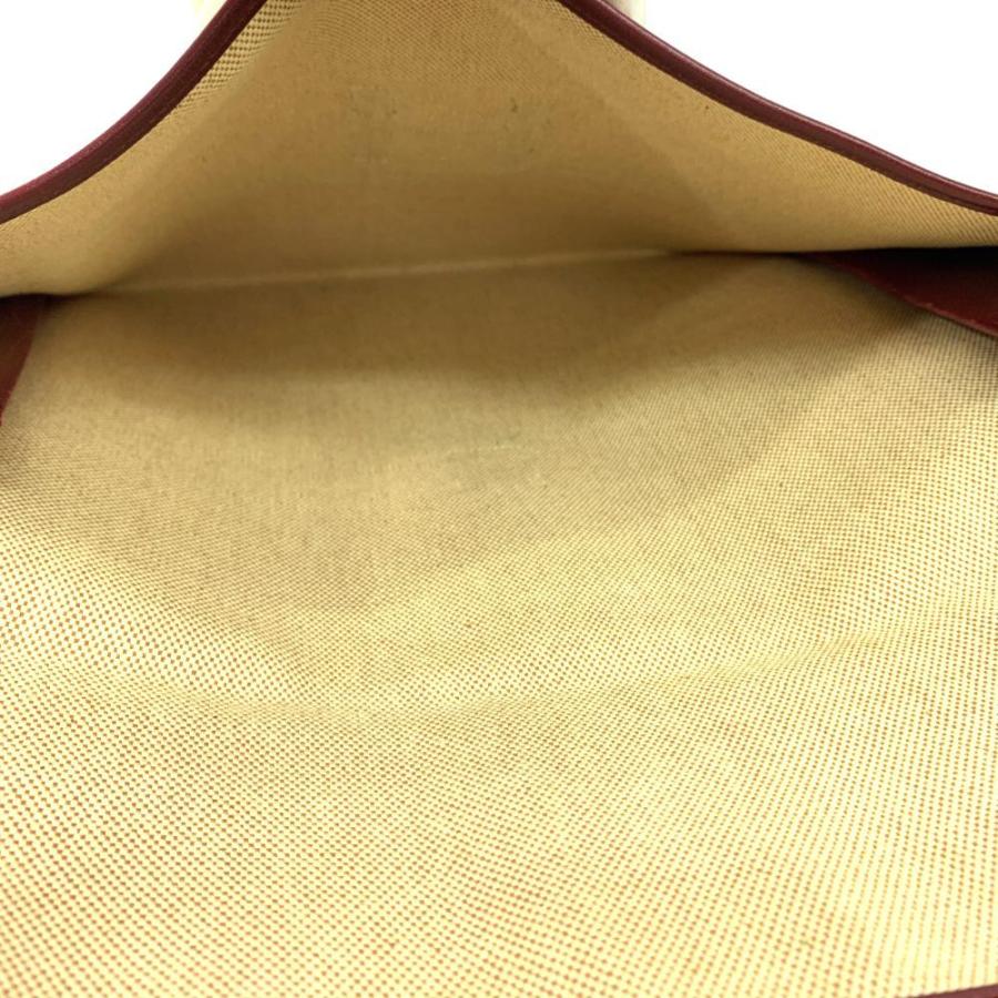 エルメス ジジェGM・Hロゴ・キャンバス/レザークラッチバッグバッグ  