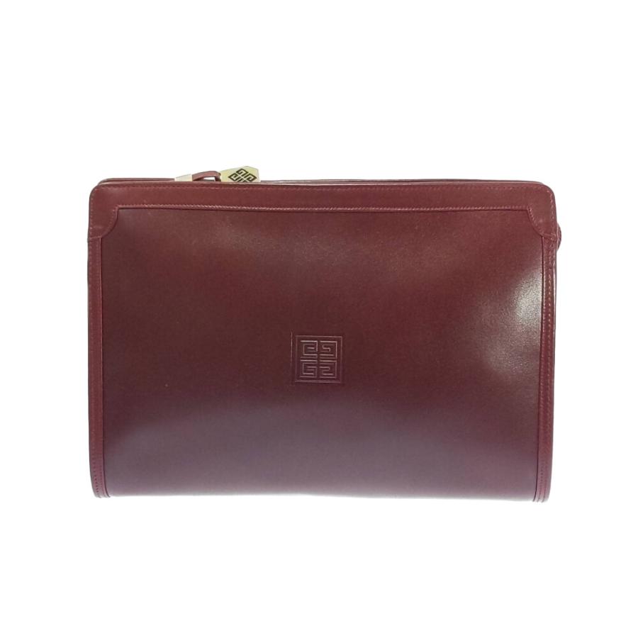 GIVENCHY ジバンシー SAC ロゴ型押し レザー セカンド クラッチ