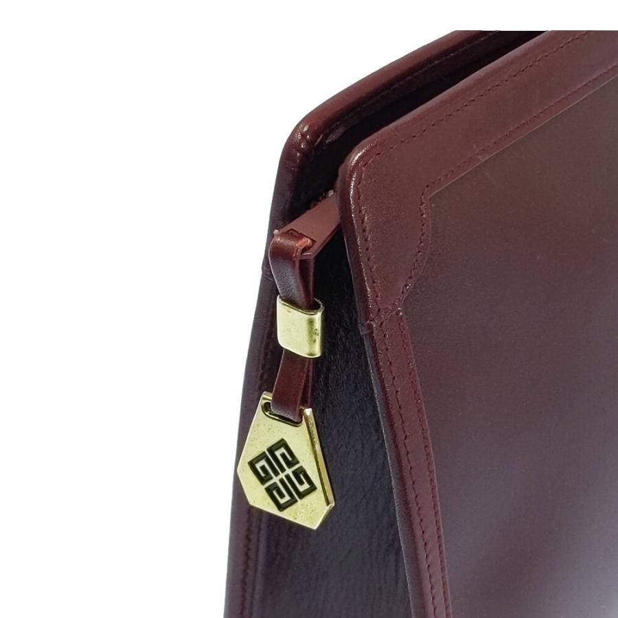 GIVENCHY ジバンシー SAC ロゴ型押し レザー セカンド クラッチバッグ