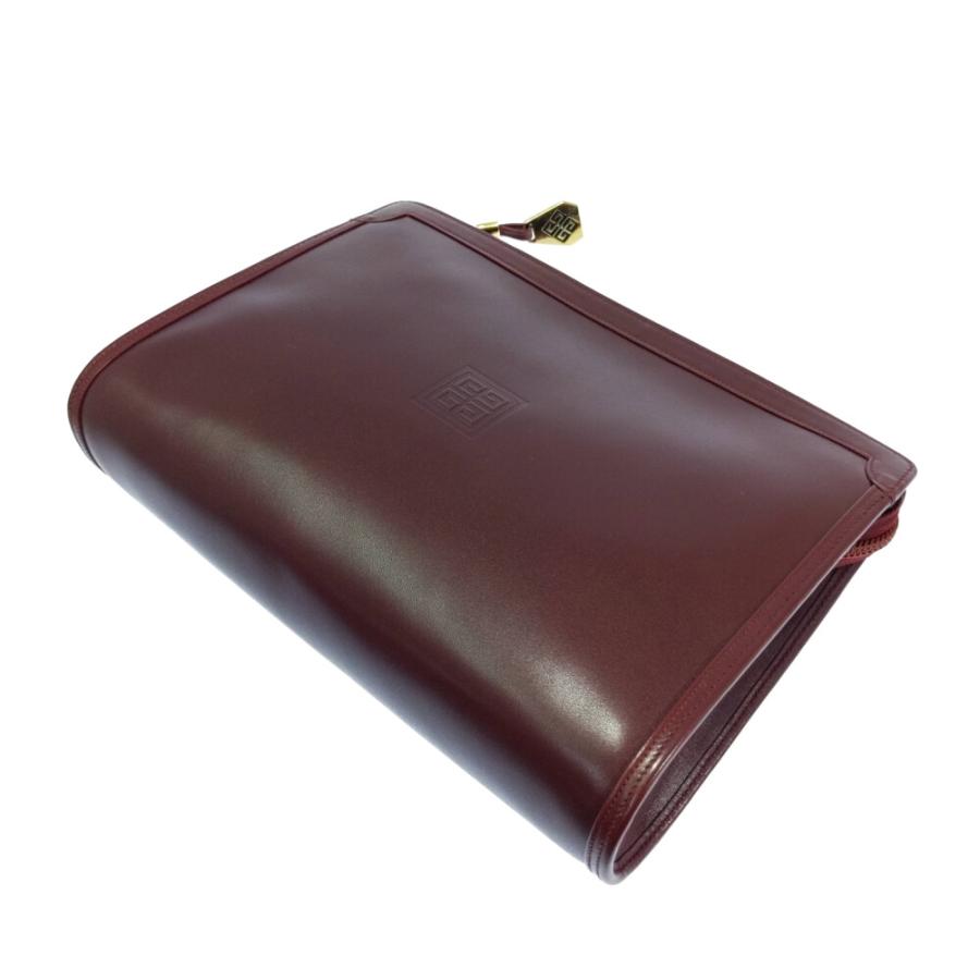 GIVENCHY ジバンシー SAC ロゴ型押し レザー セカンド クラッチバッグ