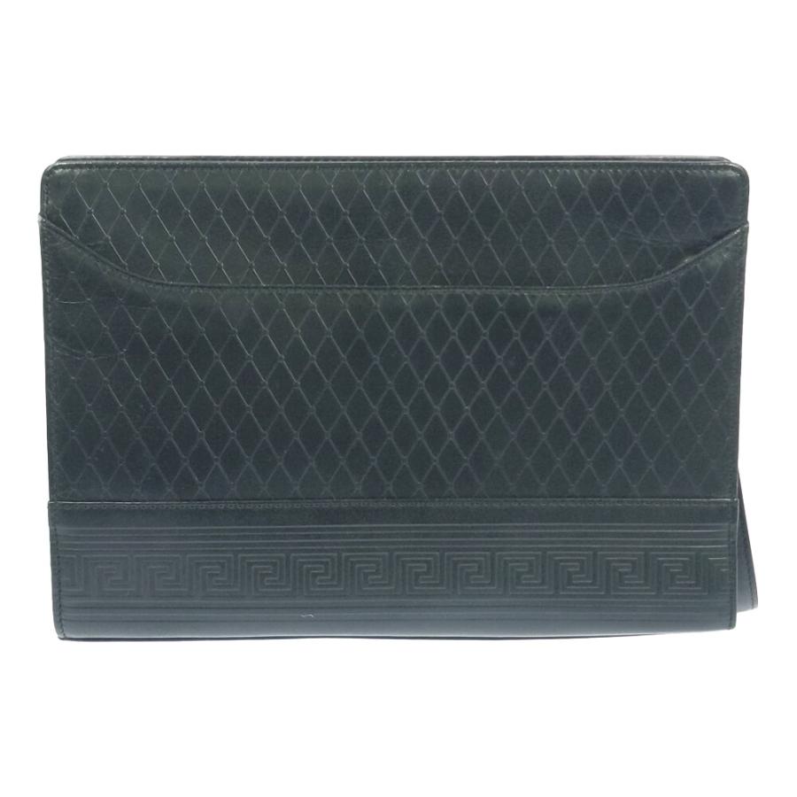 VERSACE ブラック クラッチバッグ VERSACE/ヴェルサーチ クラッチ セカンドバッグ/ブラック/B11/b240514