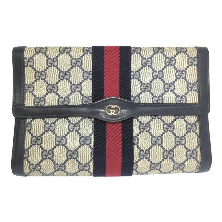 GUCCI（グッチ） シェリーライン・コーティングレザー クラッチバッグ