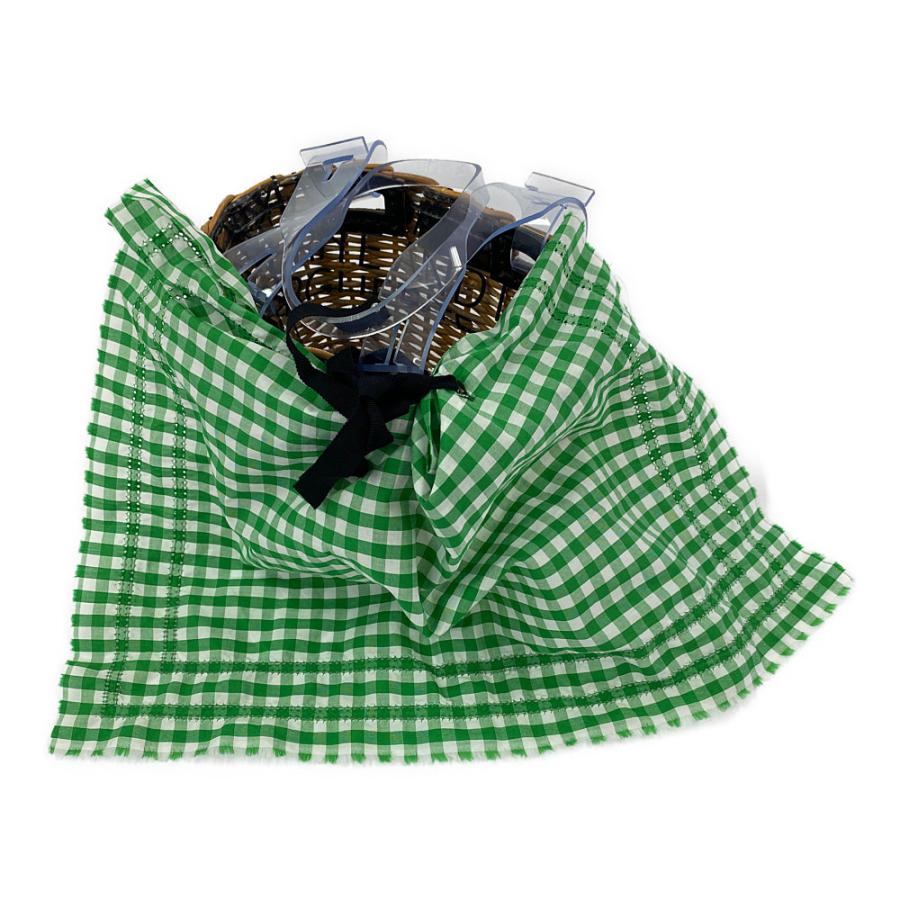 エバゴス ハグバスケットプリントスイッチハンドルギンガム