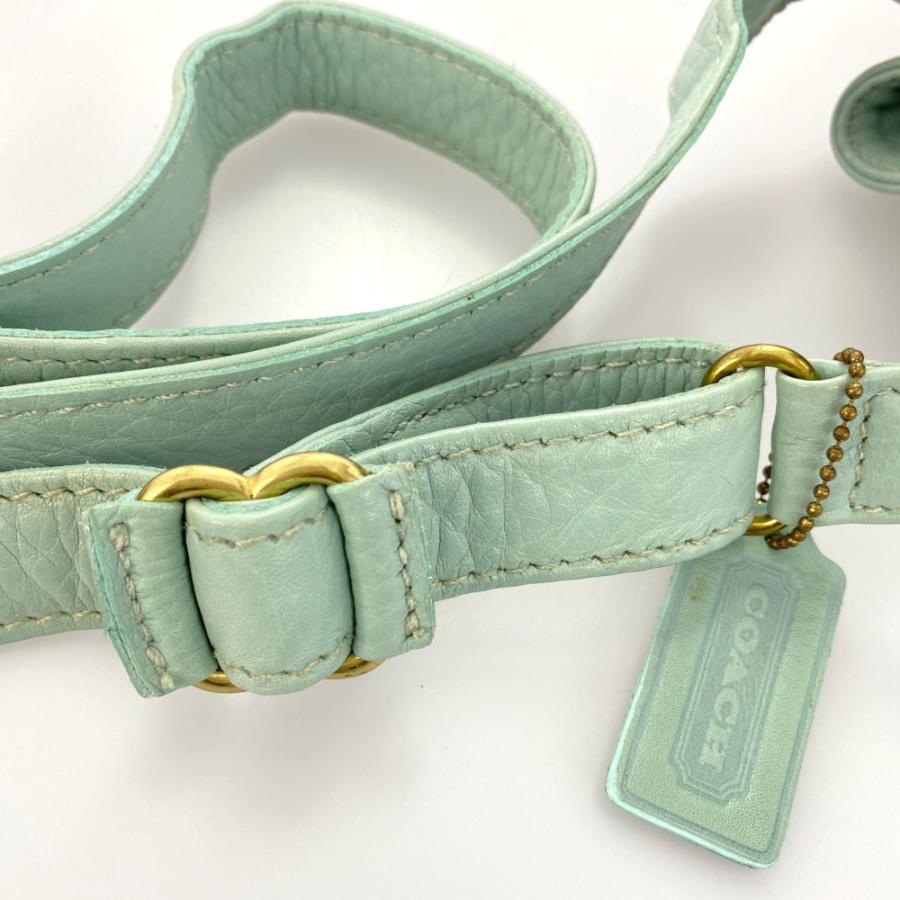 コーチ オールドコーチ レザー 巾着ショルダーバッグ/4926/ミント  