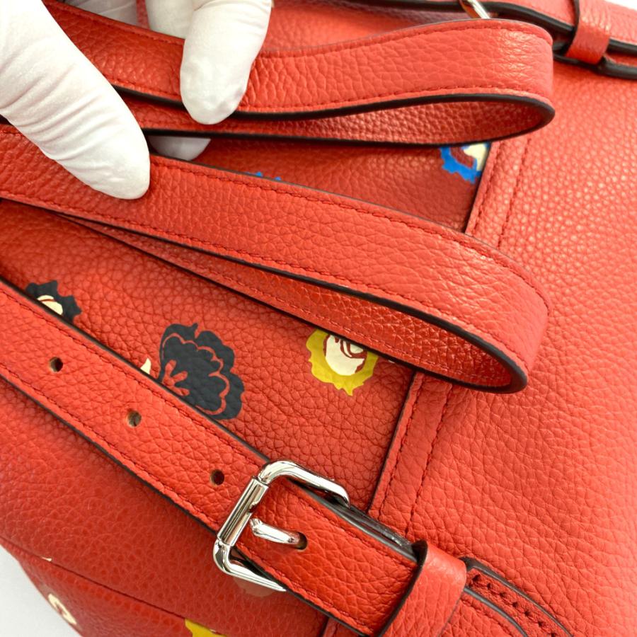 COACH（コーチ） ミニターンロックフローラルプリントレザーリュック