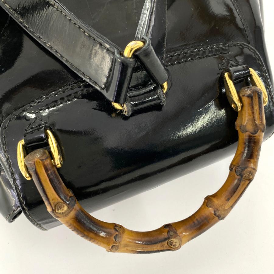 GUCCI（グッチ） バンブー・オールドグッチ パテントレザーリュック