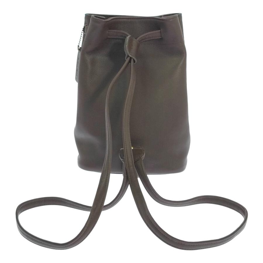 極美品✨ COACH オールドコーチ ミニリュック 巾着 オールレザー COACH オールドコーチ ショルダーバッグ ミニ 巾着 レザー 4144