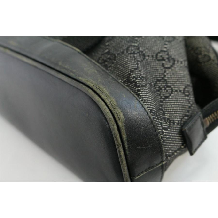 GUCCI（グッチ） GGデニム・ミニボストンバッグ/ブラック×グレー/GUCCI