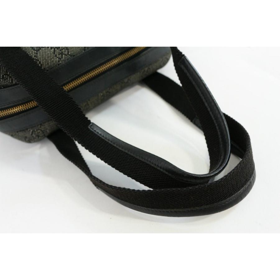 GUCCI（グッチ） GGデニム・ミニボストンバッグ/ブラック×グレー/GUCCI