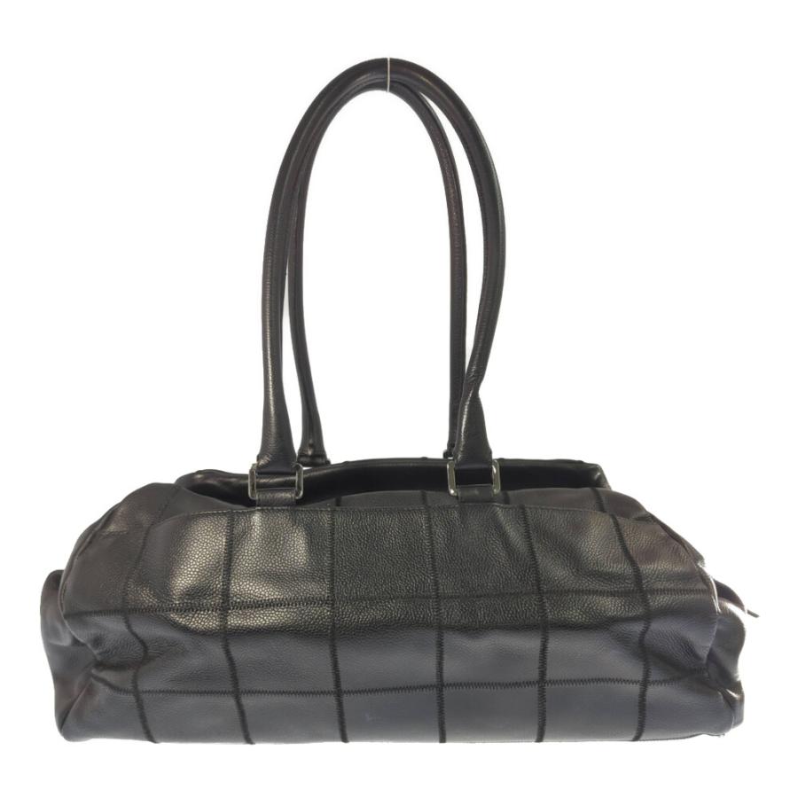美品 CHANEL シャネル ミニボストンバック ブラック チョコバー レザー CHANEL（シャネル） チョコバー ミニボストンバッグ/ブラック ロゴ