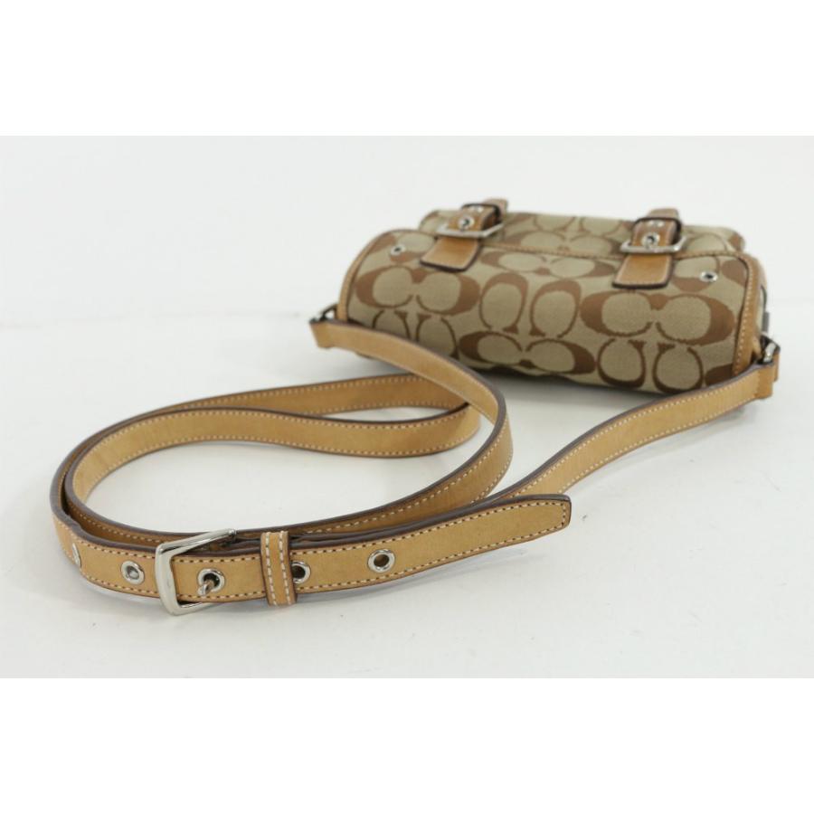【美品】COACH ベージュ ショルダーバッグ COACH コーチ シグネチャー・斜め掛け ショルダーバッグ/6844