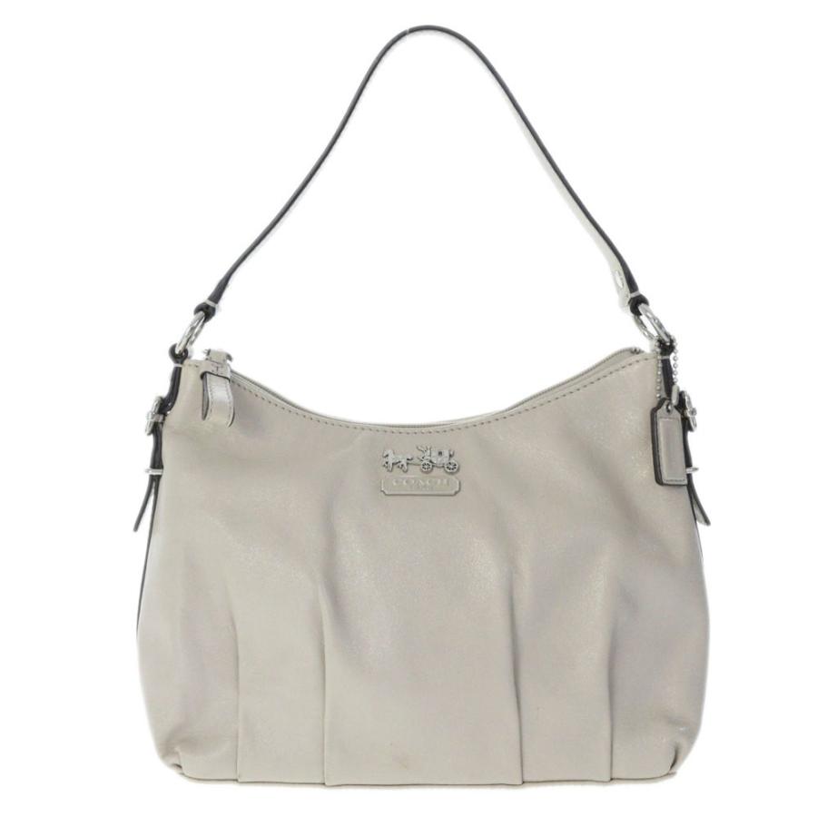 超美品】COACHコーチショルダーバッググレー&ベージュ