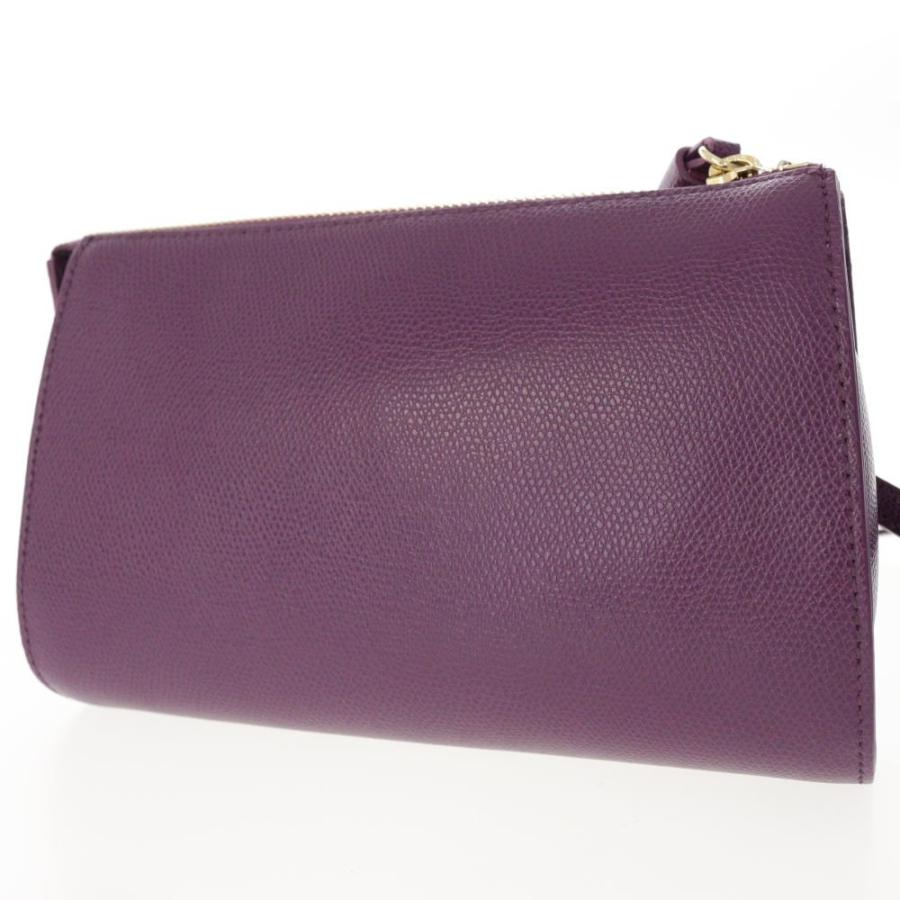 yufu0507  FURLA パープル レザー ショルダーバッグ FURLA（フルラ） 超美品・フルラ LUNA S・チェーンショルダーバッグ