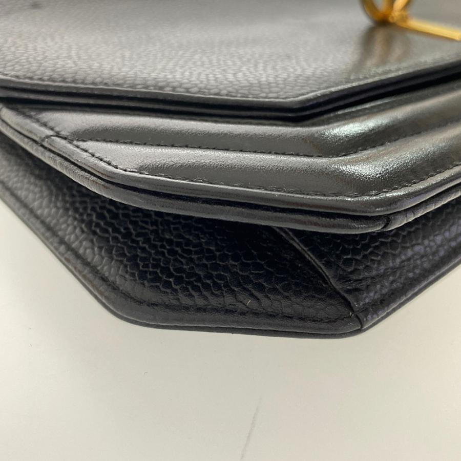 クリスチャンディオール ヴィンテージレザーチェーンショルダーバッグ