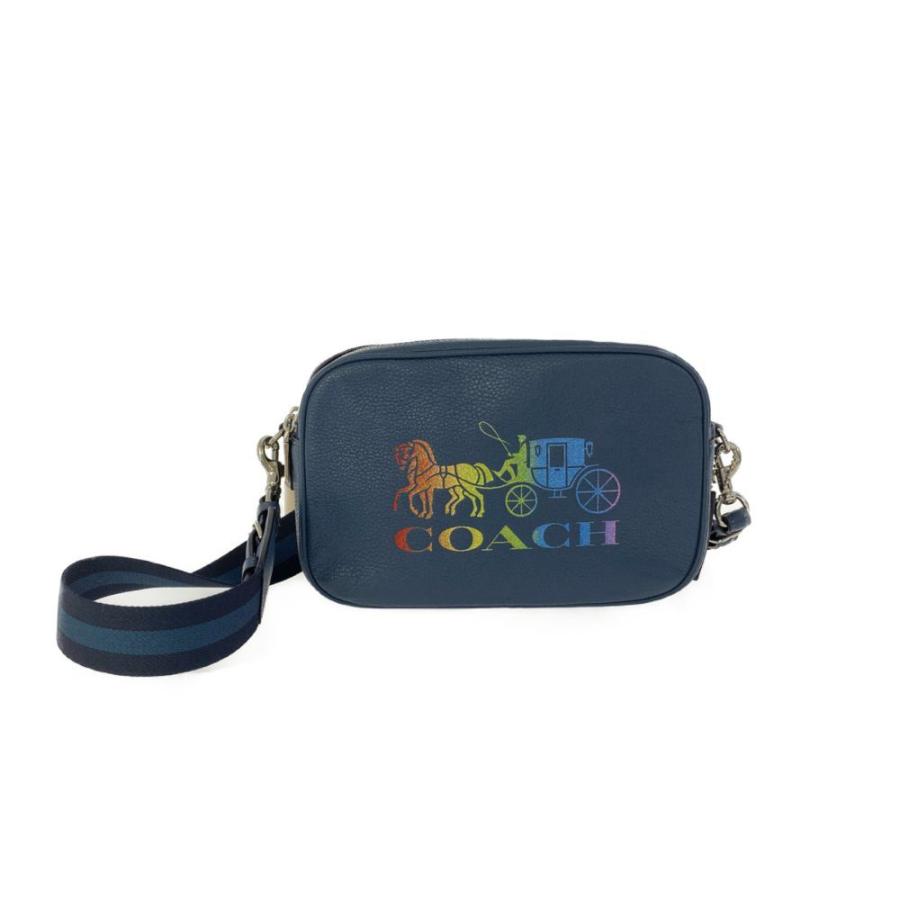 コーチ ペブルレザーレインボーホースアンドキャリッジクロスボディ  