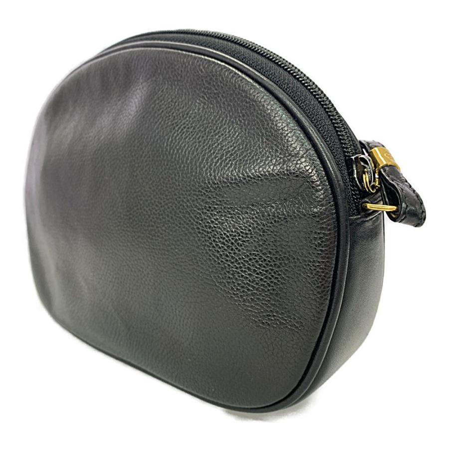 GUCCI グッチ オールドグッチ・レザー・ショルダーバッグ/ブラック