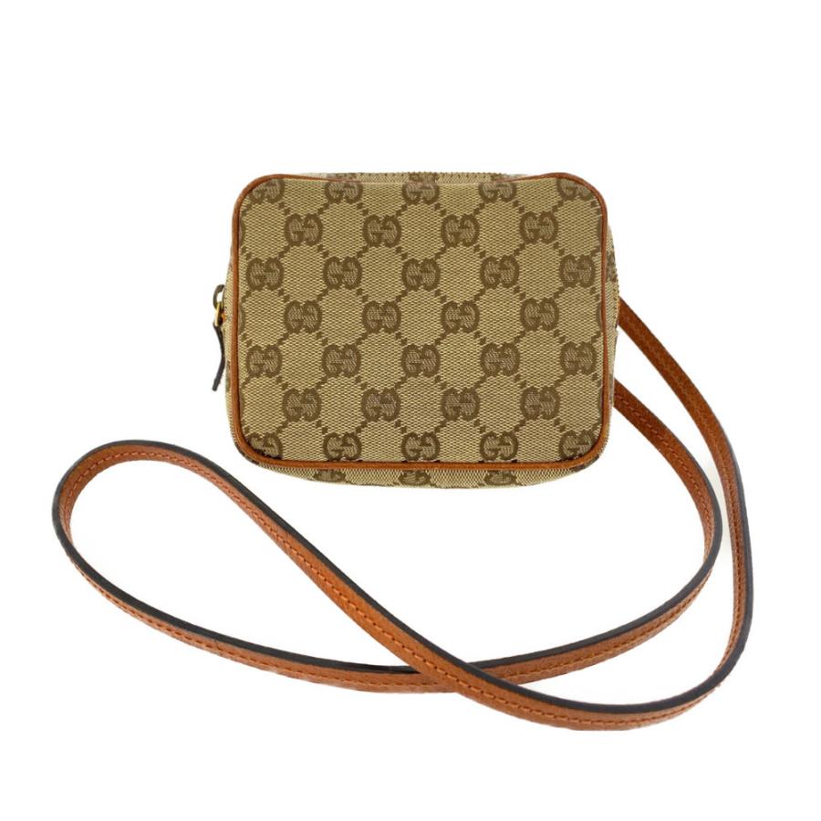 GUCCI グッチ ポーチ GGキャンバス 120975 ブラウン GUCCI グッチ GGキャンバス ミニショルダーバッグ ベージュ