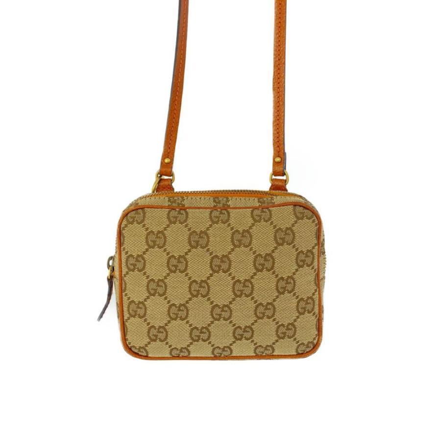 グッチポーチ GUCCI グッチ ミニショルダーバッグ ポーチ GGキャンバス レザー