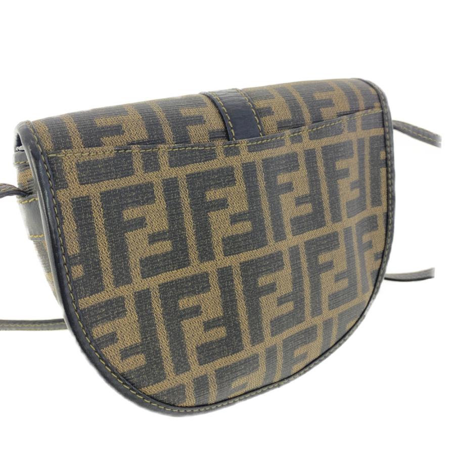 FENDI フェンディ ズッカ FFロゴ ハーフムーンショルダーバッグ