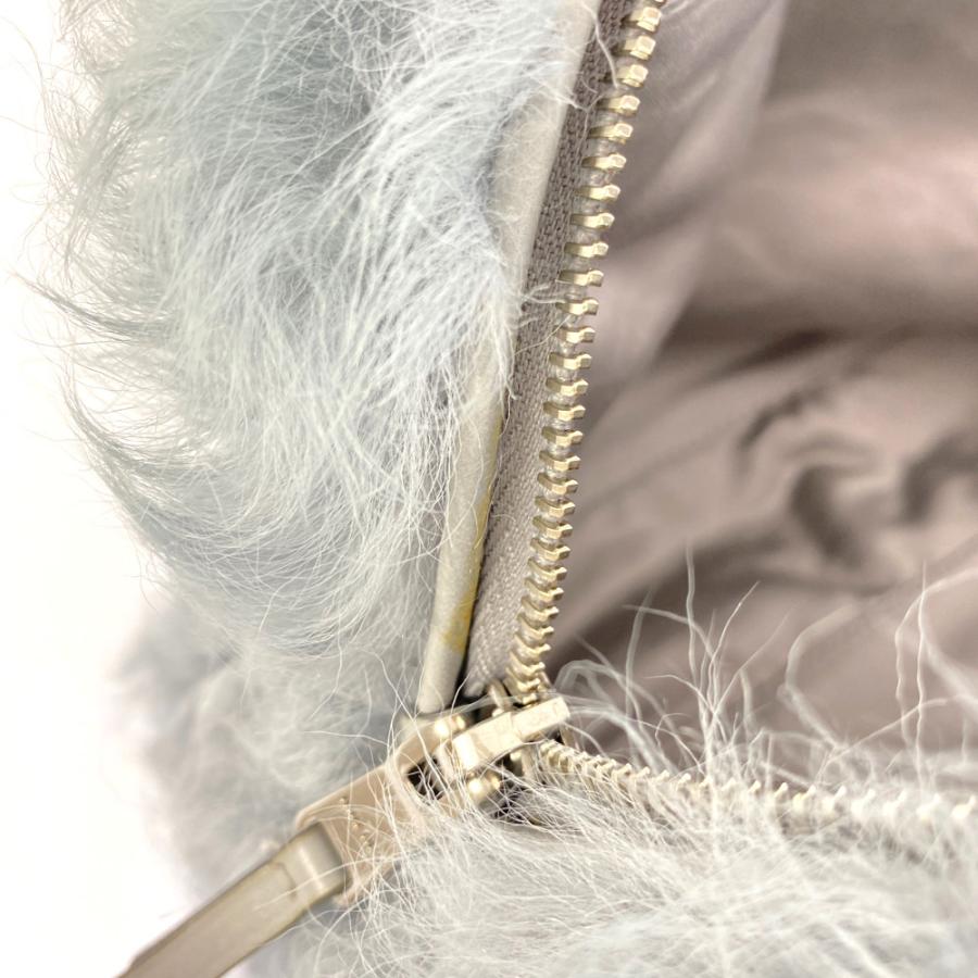 【miu miu】シープファー❤️パールクリスタルチェーンバッグ❤️お買い得品 miu miu（ミュウミュウ） シープファー パール クリスタル チェーン