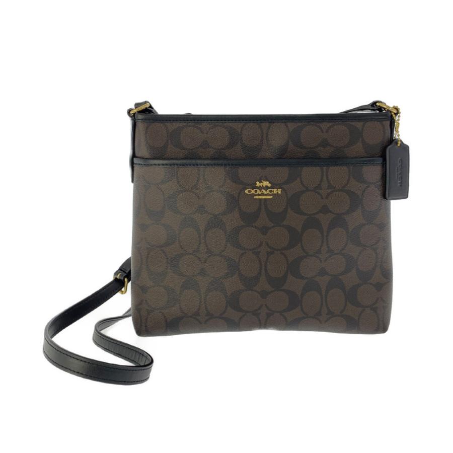 COACH（コーチ） PVCレザー 斜めがけショルダーバッグ/F28210/ブラウン