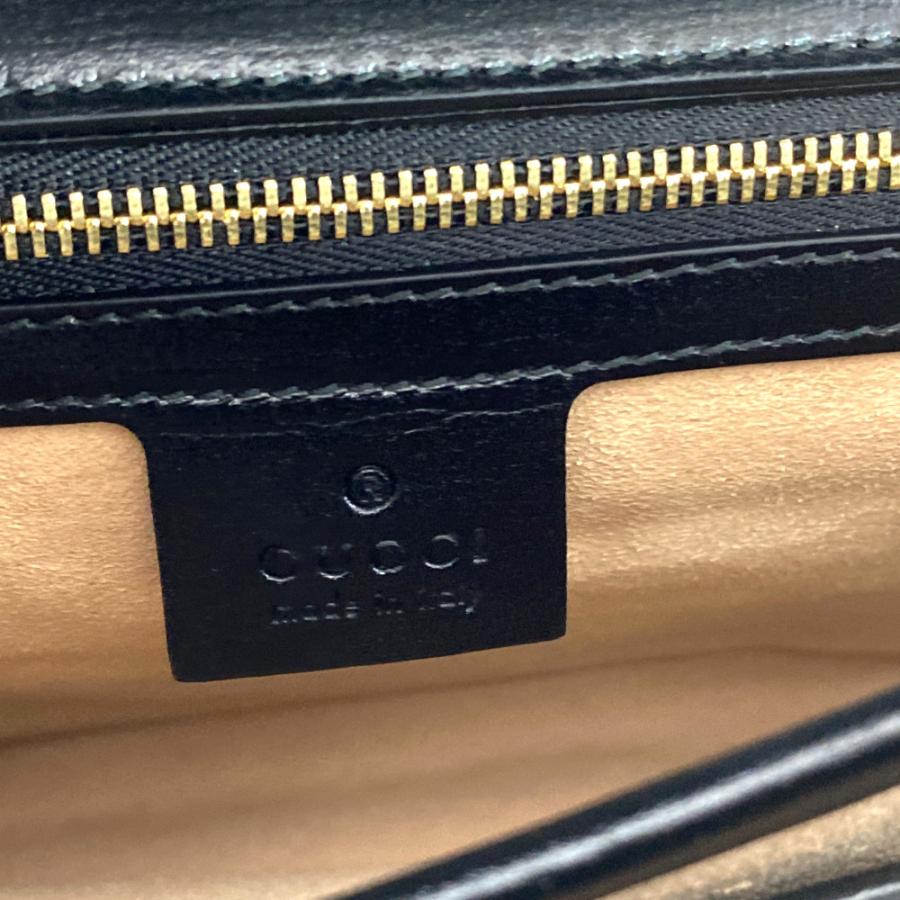 GUCCI マリーナ レザー チェーンショルダーバッグ 中古・古着通販】GUCCI (グッチ) チェーンショルダーバッグ