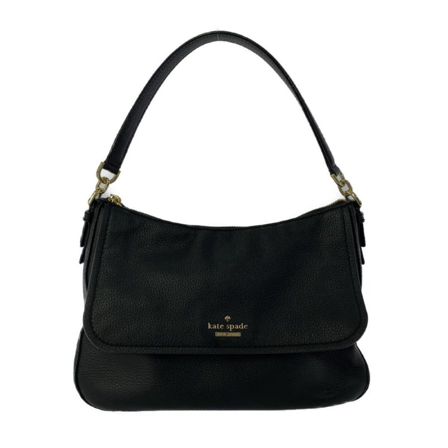 kate spade ブラック ショルダーバッグ kate spade NEW YORK ケイトスペード レザー ショルダーバッグ
