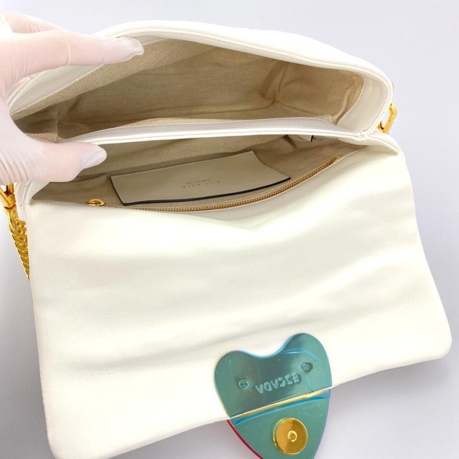 ESCADA エスカーダ レッドハート チェーンショルダーバッグ/5030666  