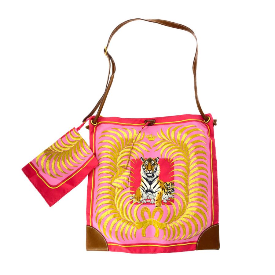 HERMES エルメス シルキーシティPM・シルク タイガーロイヤルバッグ  