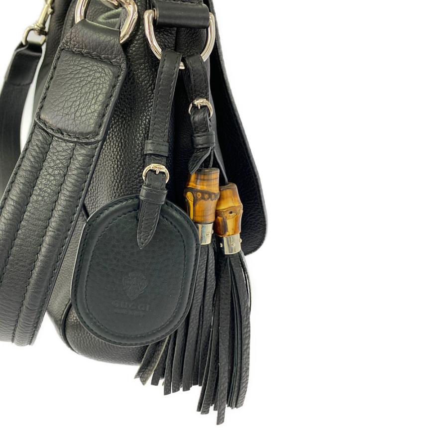 GUCCI（グッチ） レザー ホースビット・ディテールバンブーショルダー