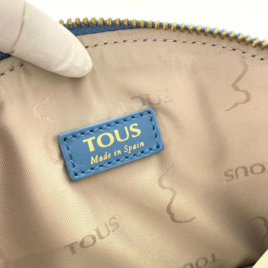 トウス クマモチーフ レザー ポシェット ショルダーバッグ/プルー/TOUS 