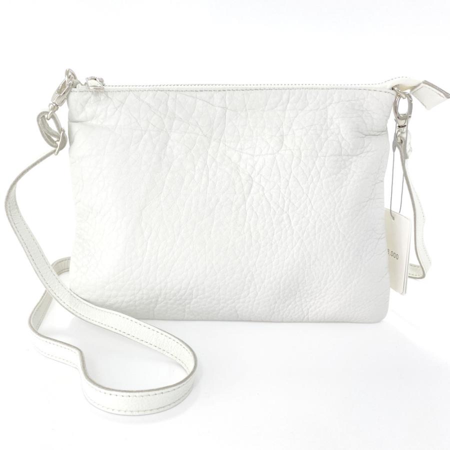 イアパピヨネ レザー ショルダーバッグ/ホワイト/ear PAPILLONNER 翌日  