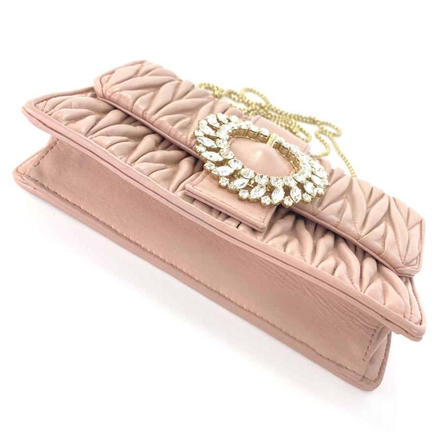 miumiu マテラッセ ナッパレザー オパール チェーンショルダー