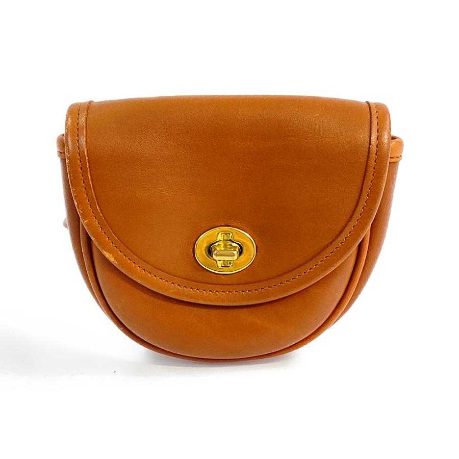 美品　 COACH ディンキー ターンロック ショルダーバッグ クラブタンレザー COACH（コーチ） グラブタンレザー ディンキーターンロックショルダー